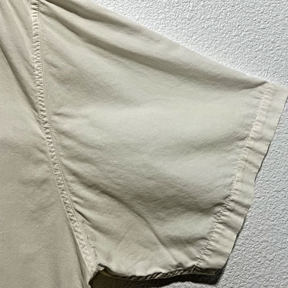 QuikSilver Edition Comfort Fit Men Sz XXL/TTG Color Beige Button Up Embroidered - Picture 5 of 16